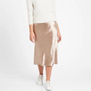 Banana Republic Petite Bias-Cut Midi Slip Skirt